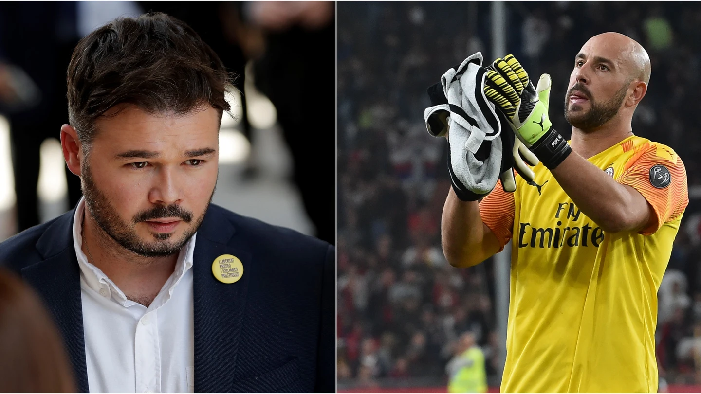 Gabriel Rufián y Pepe Reina Gabriel Rufián y Pepe Reina
