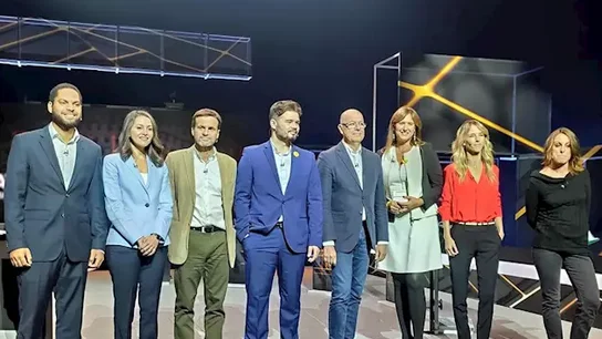 Los candidatos en el debate de TV3 Los candidatos en el debate de TV3