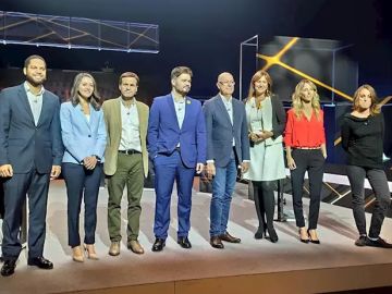 Los candidatos en el debate de TV3 Los candidatos en el debate de TV3