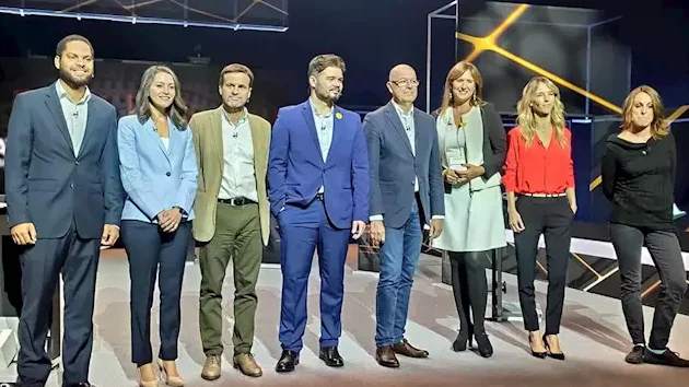 Los candidatos en el debate de TV3