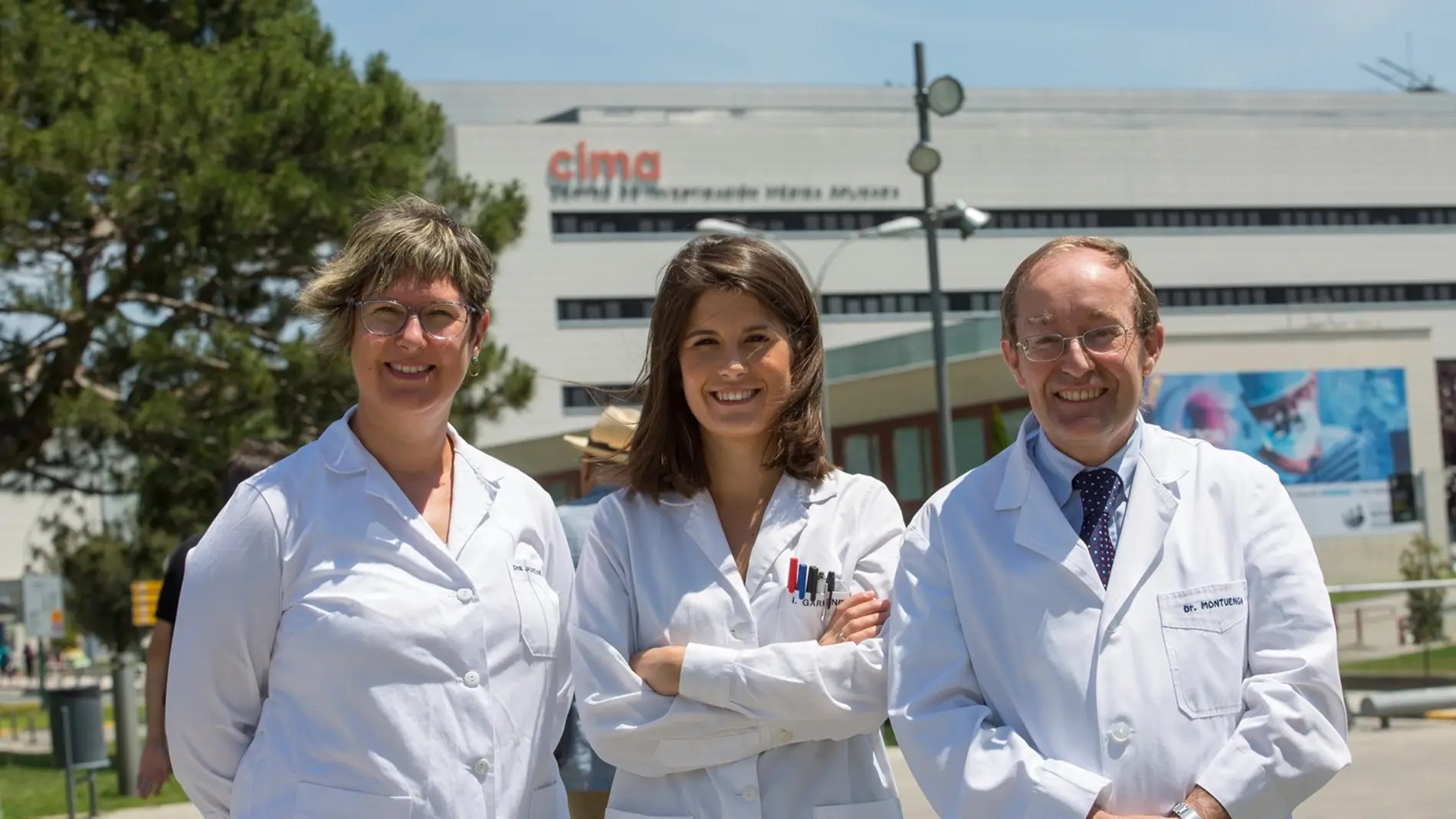 Jackeline Agorreta, Irati Garmendia y Luis Montuenga, coordinadores de la investigación