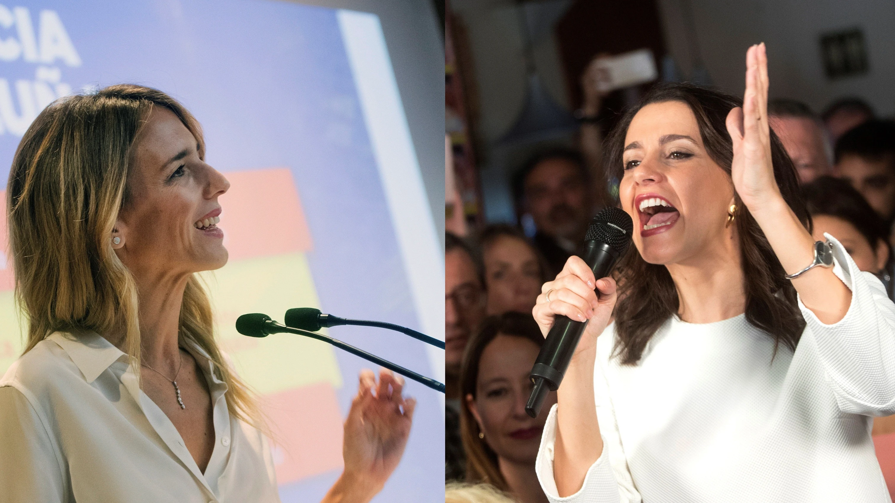 Cayetana Álvarez de Toledo (PP) e Inés Arrimadas (Cs)