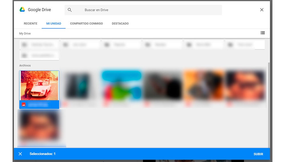 Seleccionando las imágenes