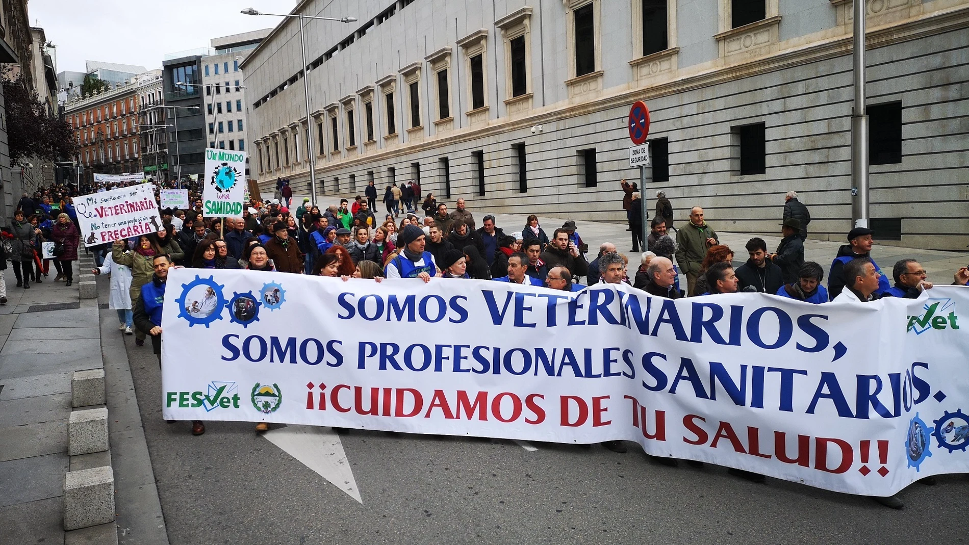Manifestación de veterinarios en Madrid