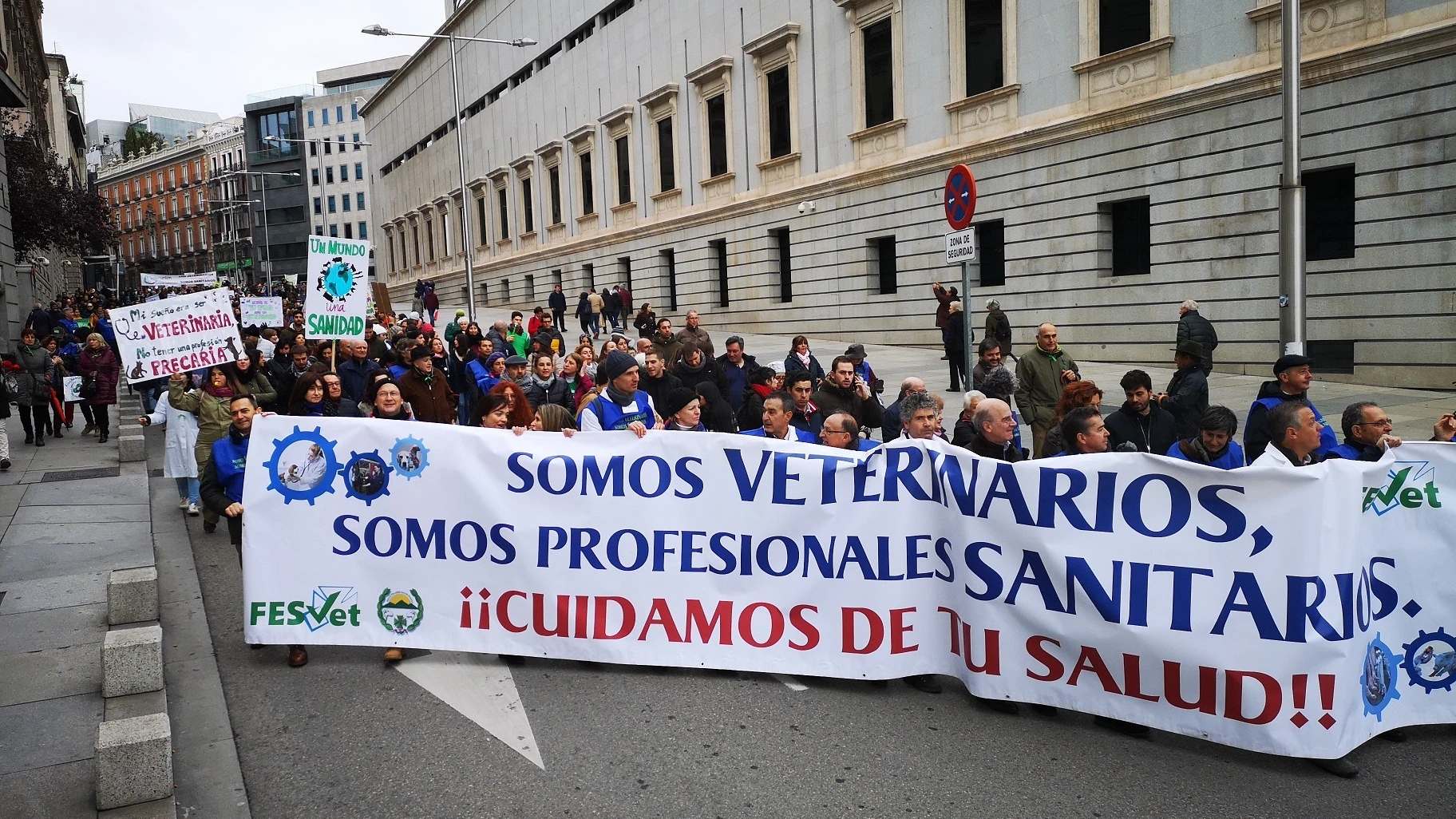 Manifestación de veterinarios en Madrid