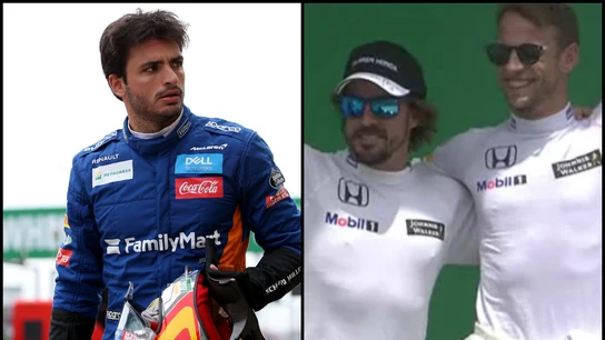 Carlos Sainz, Fernando Alonso y Jenson Button Carlos Sainz, Fernando Alonso y Jenson Button