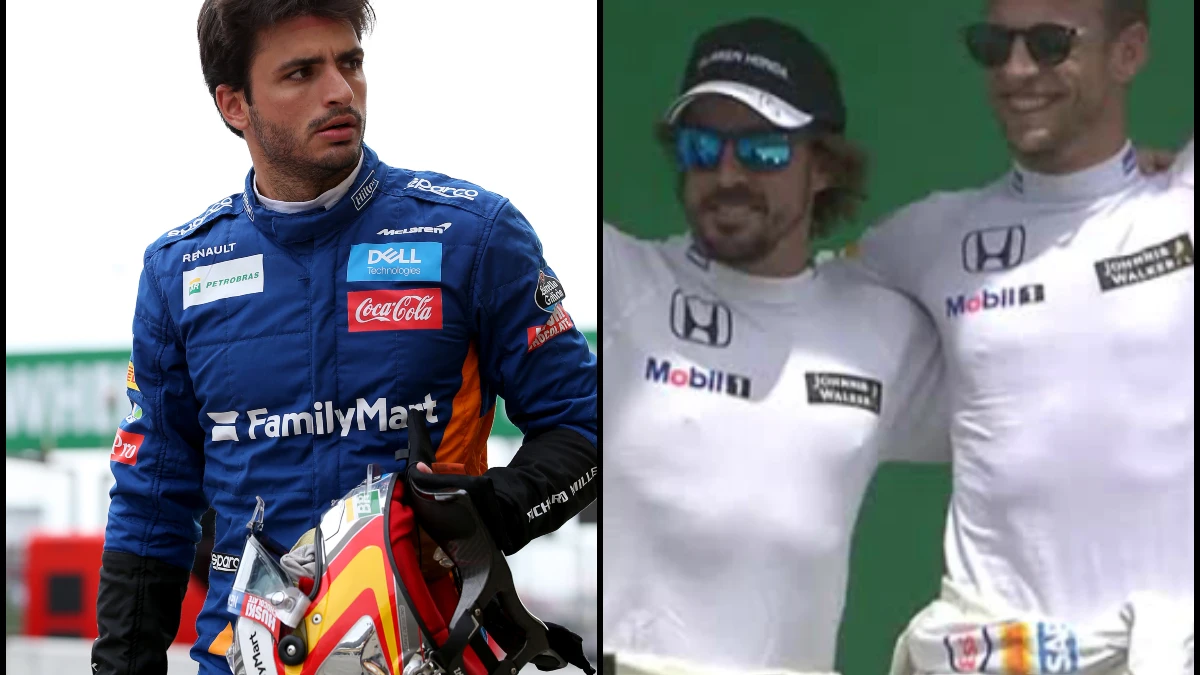 Carlos Sainz, Fernando Alonso y Jenson Button