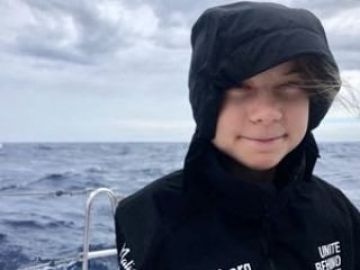 Greta Thunberg en su quinto día de travesía Greta Thunberg en su quinto día de travesía