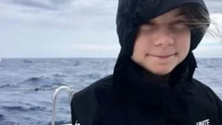 Greta Thunberg en su quinto día de travesía