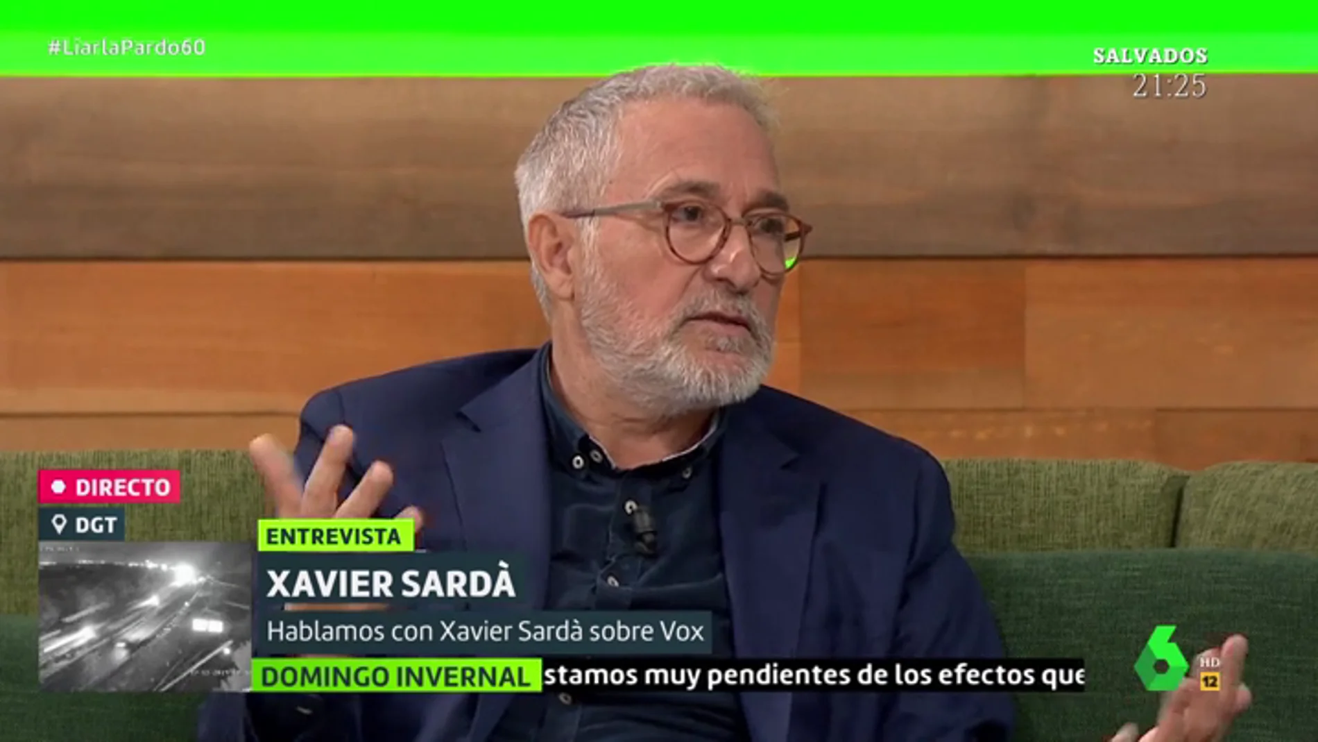 El periodista Xavier Sardá en Liarla Pardo