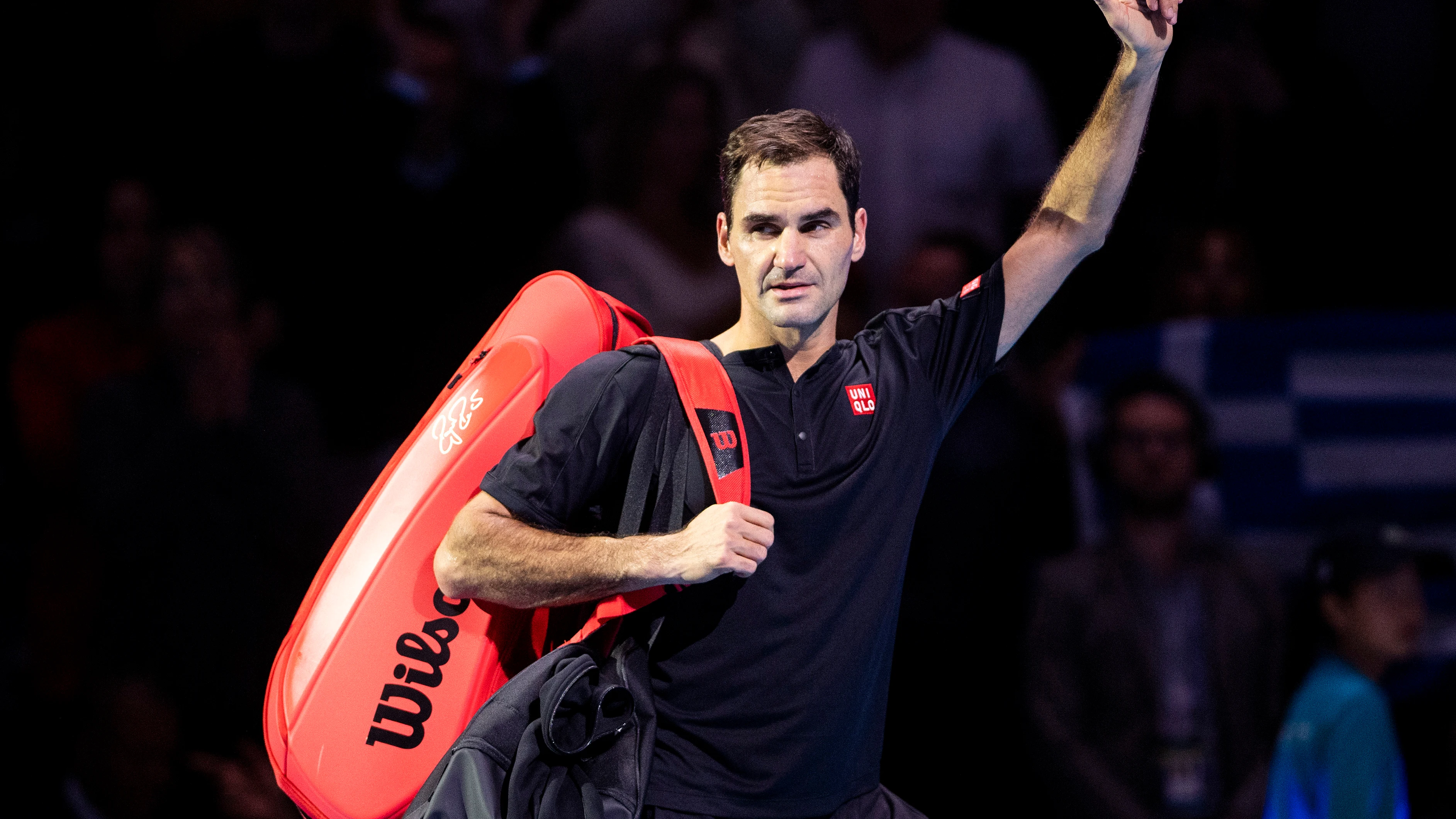 Roger Federer, en el torneo de maestros de Londres 2019