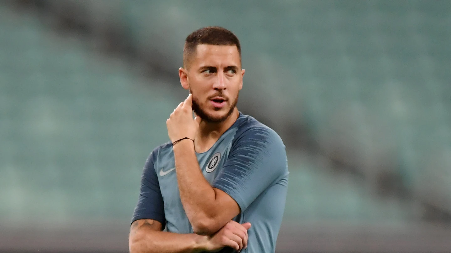 Eden Hazard entrenando con el Chelsea Eden Hazard entrenando con el Chelsea