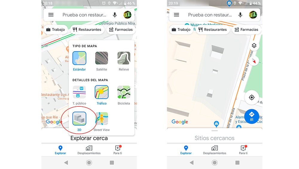 Activando los mapas en 3D