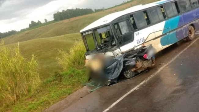 Imagen del autobús tras el fatídico accidente