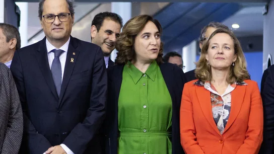 Quim Torra y Nadia Calviño coinciden en un acto marcado por los desencuentros entre la Generalitat y el Gobierno Quim Torra y Nadia Calviño coinciden en un acto marcado por los desencuentros entre la Generalitat y el Gobierno