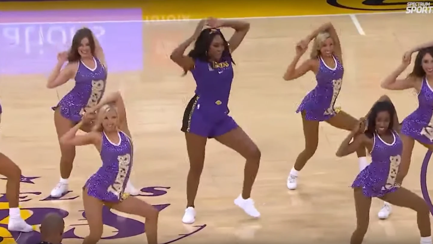 Venus Williams bailando en el Staples Center Venus Williams bailando en el Staples Center