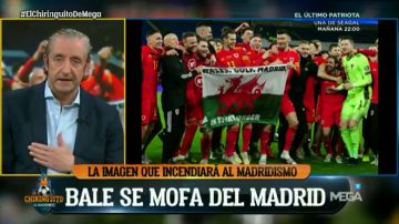 Josep Pedrerol estalla contra Bale y su polémica pancarta: "Florentino, échale"