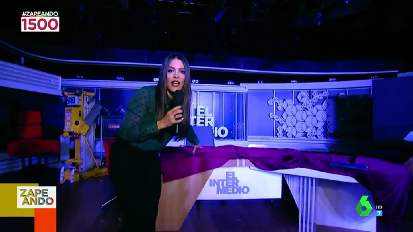 Lorena Castell, en el plató de El Intermedio Lorena Castell, en el plató de El Intermedio