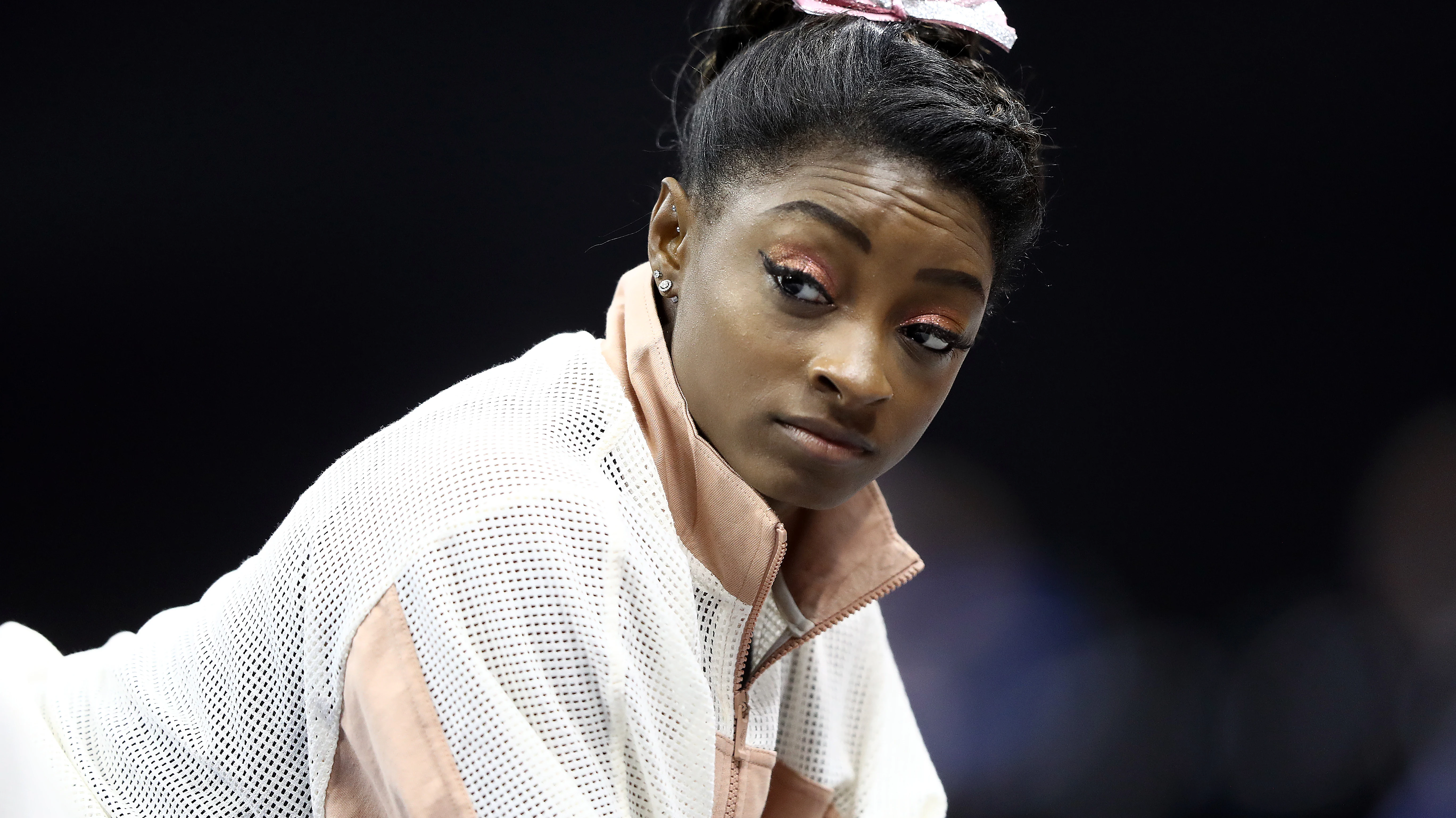 Simone Biles, durante una competición