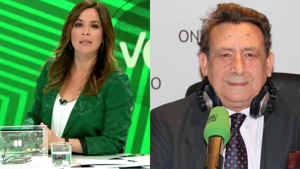 Mamen Mendizábal, presentadora de Más Vale Tarde, y Alfonso Ussía, columnista de La Razón