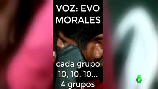 El gobierno interino de Bolivia difunde una grabación donde supuestamente Evo Morales anima al bloqueo de comida El gobierno interino de Bolivia difunde una grabación donde supuestamente Evo Morales anima al bloqueo de comida