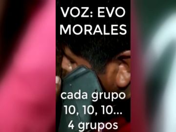 El gobierno interino de Bolivia difunde una grabación donde supuestamente Evo Morales anima al bloqueo de comida El gobierno interino de Bolivia difunde una grabación donde supuestamente Evo Morales anima al bloqueo de comida