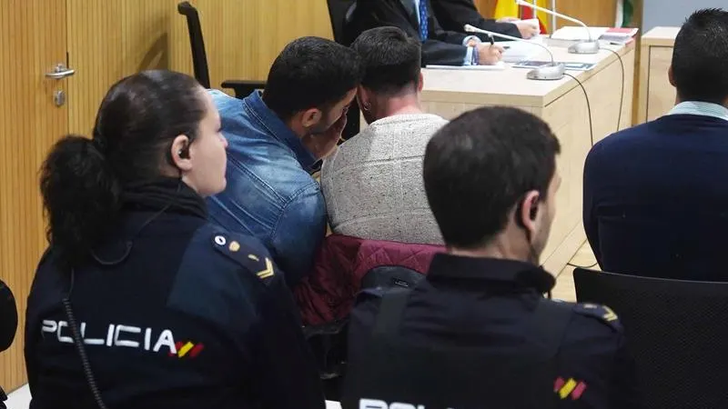 Miembros de la Manada durante el juicio por el abuso en Pozoblanco