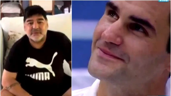 El mensaje de Maradona que emociona a Federer El mensaje de Maradona que emociona a Federer