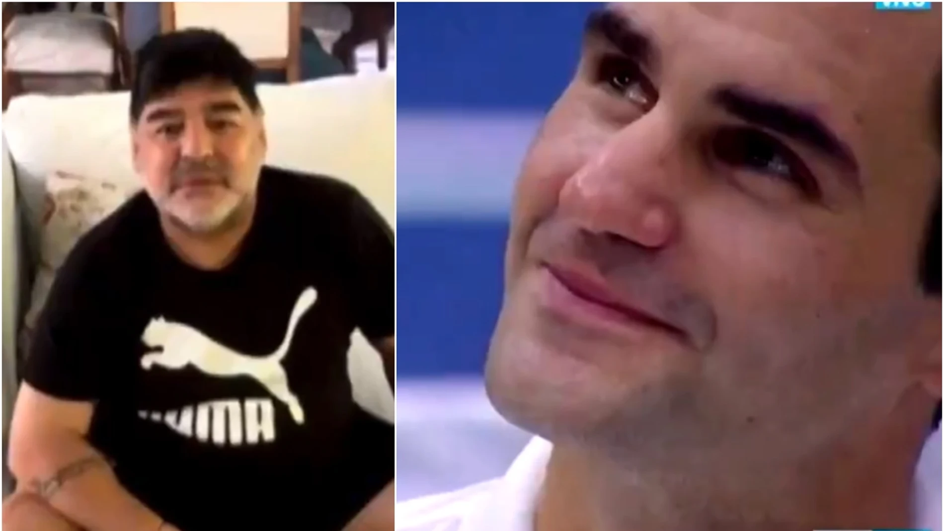 El mensaje de Maradona que emociona a Federer