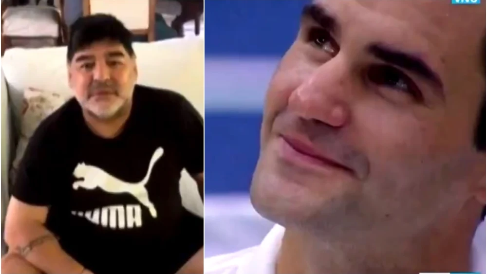 El mensaje de Maradona que emociona a Federer