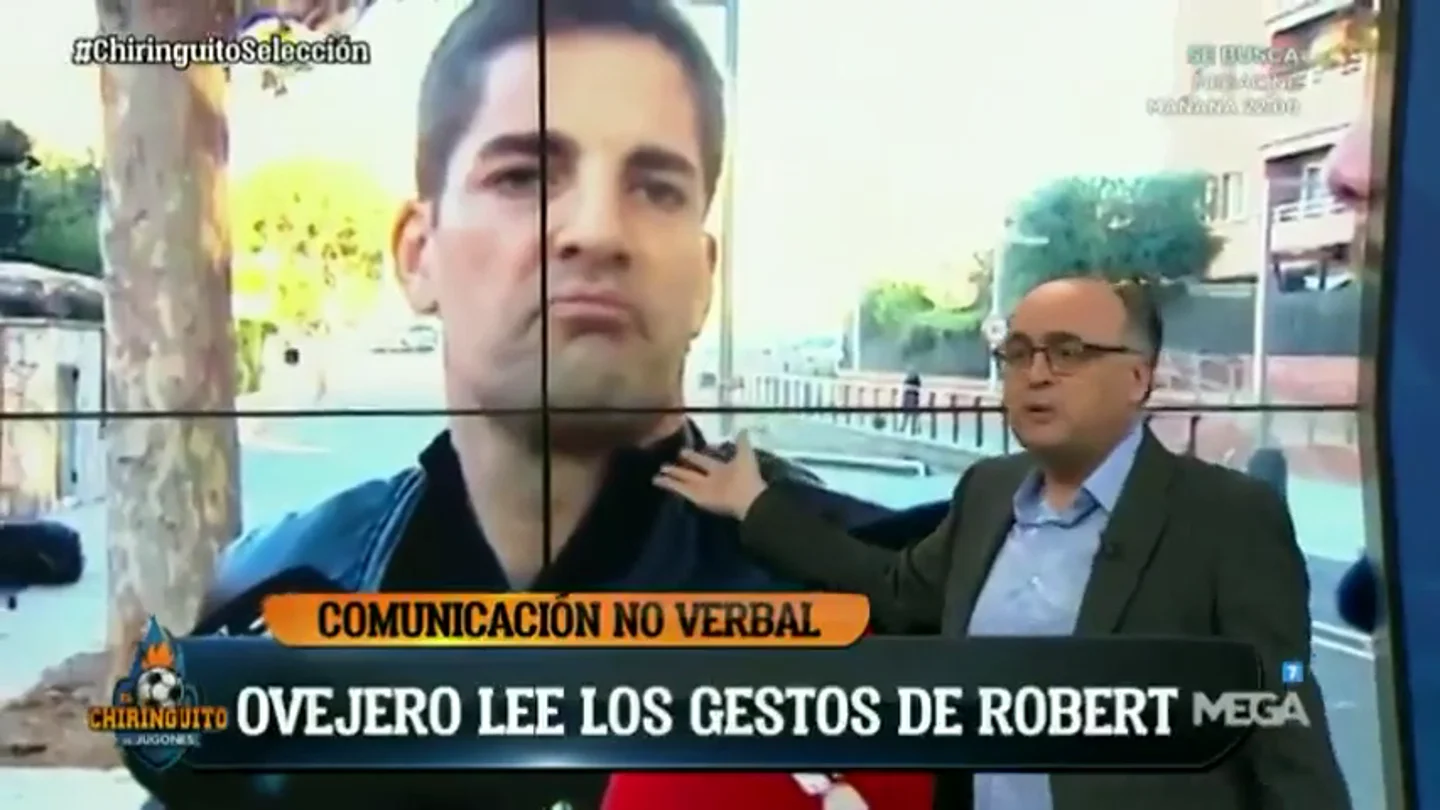 "Robert Moreno está incómodo hablando de Luis Enrique", el experto en comunicación no verbal José Luis Martín Ovejero analiza sus gestos en 'El Chiringuito' "Robert Moreno está incómodo hablando de Luis Enrique", el experto en comunicación no verbal José Luis Martín Ovejero analiza sus gestos en 'El Chiringuito'