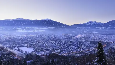 Panorámica de Innsbruck en invierno Panorámica de Innsbruck en invierno