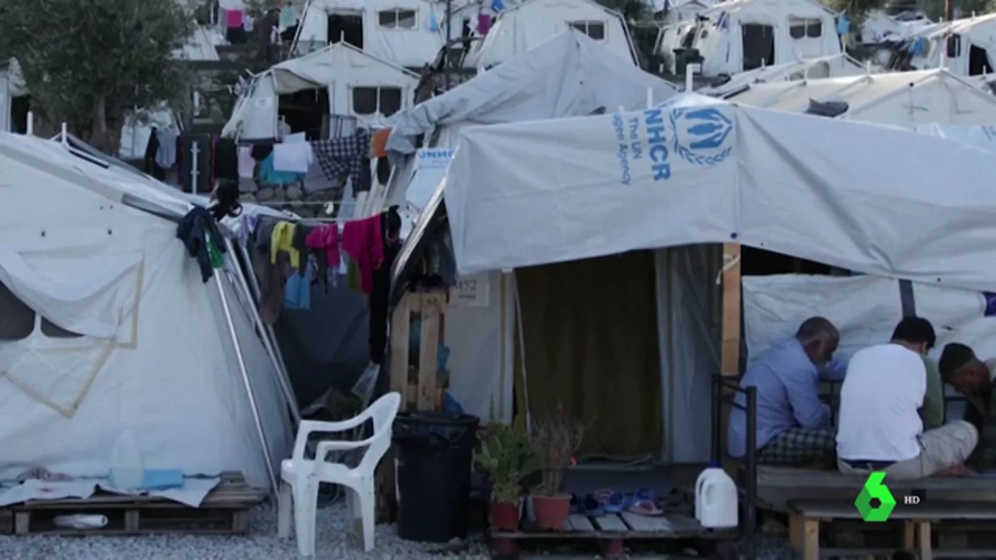 Imagen de Moria, campo de refugiados de Grecia Imagen de Moria, campo de refugiados de Grecia