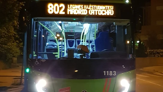 Imagen de archivo de un autobús de la Comunidad de Madrid Imagen de archivo de un autobús de la Comunidad de Madrid