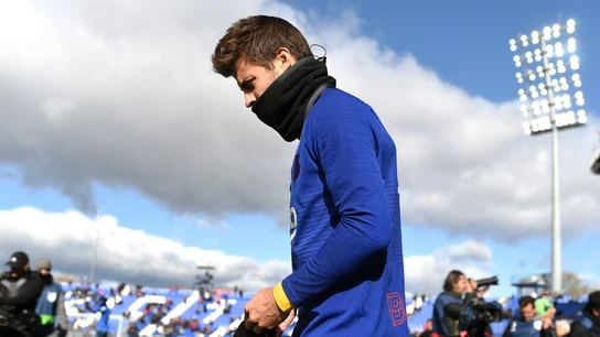 Gerard Piqué, antes del partido ante el Leganés Gerard Piqué, antes del partido ante el Leganés