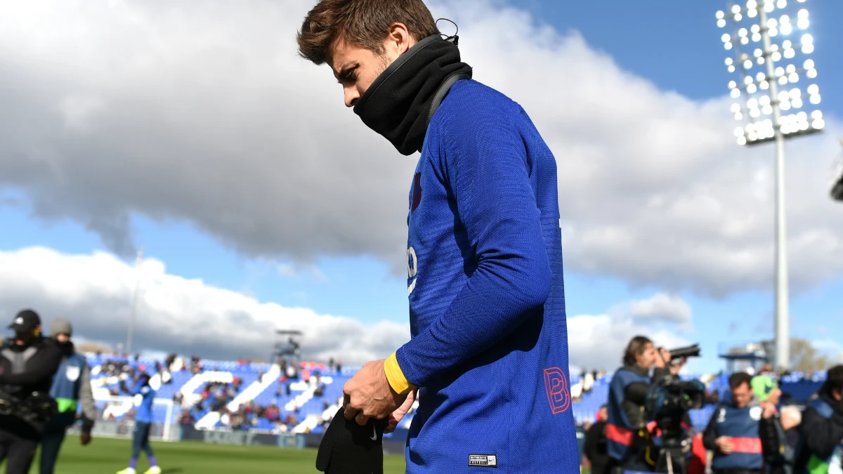 Gerard Piqué, antes del partido ante el Leganés