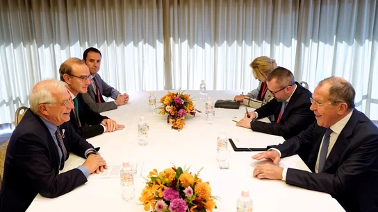 Reunión de Borrell con su homólogo ruso Reunión de Borrell con su homólogo ruso
