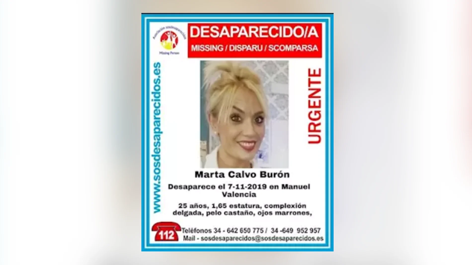 Cartel de búsqueda de Marta Calvo