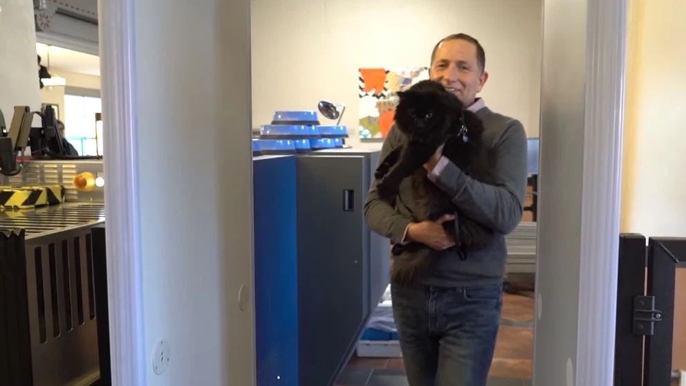 Reencuentro de un hombre con su gata tras cinco años