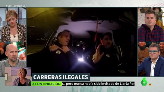Carreras ilegales desde dentro de un coche de la Policía Carreras ilegales desde dentro de un coche de la Policía
