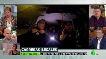 Carreras ilegales desde dentro de un coche de la Policía