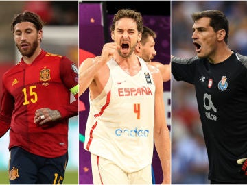 Sergio Ramos, Pau Gasol e Iker Casillas Sergio Ramos, Pau Gasol e Iker Casillas