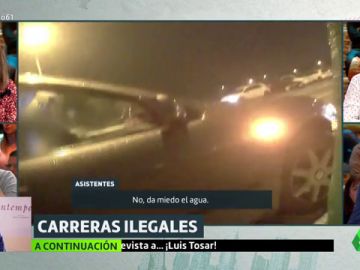 Imagen de una carrera ilegal en Vallecas Imagen de una carrera ilegal en Vallecas