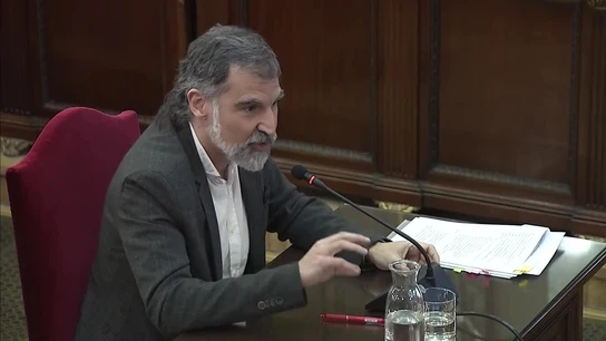 Jordi Cuixart en el juicio del procés (Archivo) Jordi Cuixart en el juicio del procés (Archivo)
