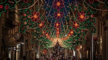 Calles iluminadas en Malta en Navidad
