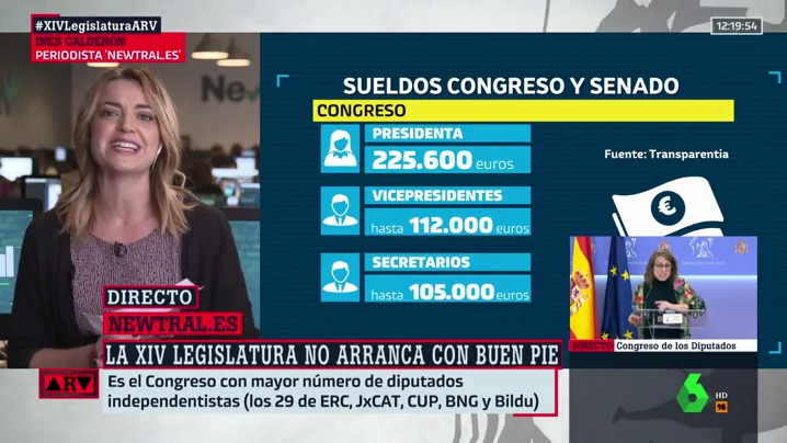 Estos son los sueldos de los diputados del Congreso en la nueva legislatura