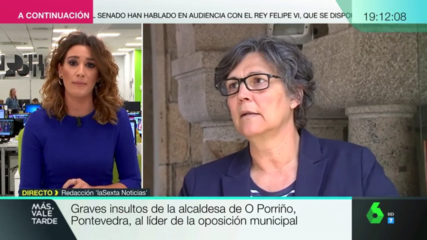 La alcaldesa socialista de O Porriño insulta al líder de la oposición, del PP, tras acusarla de mentir: "¡Y tú, cabrón!" La alcaldesa socialista de O Porriño insulta al líder de la oposición, del PP, tras acusarla de mentir: "¡Y tú, cabrón!"