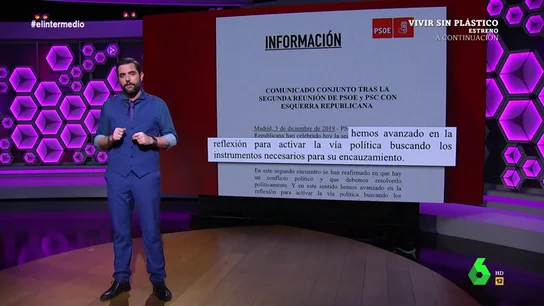 Dani Mateo 'destapa' los borradores del comunicado del PSOE tras su reunión con ERC (con dedicatoria de Ábalos a Rufián incluida) Dani Mateo 'destapa' los borradores del comunicado del PSOE tras su reunión con ERC (con dedicatoria de Ábalos a Rufián incluida)