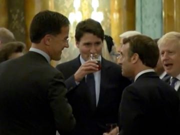 La princesa Ana, Mark Rutte, Justin Trudeau, Emmanuel Macron y Boris Johnson La princesa Ana, Mark Rutte, Justin Trudeau, Emmanuel Macron y Boris Johnson
