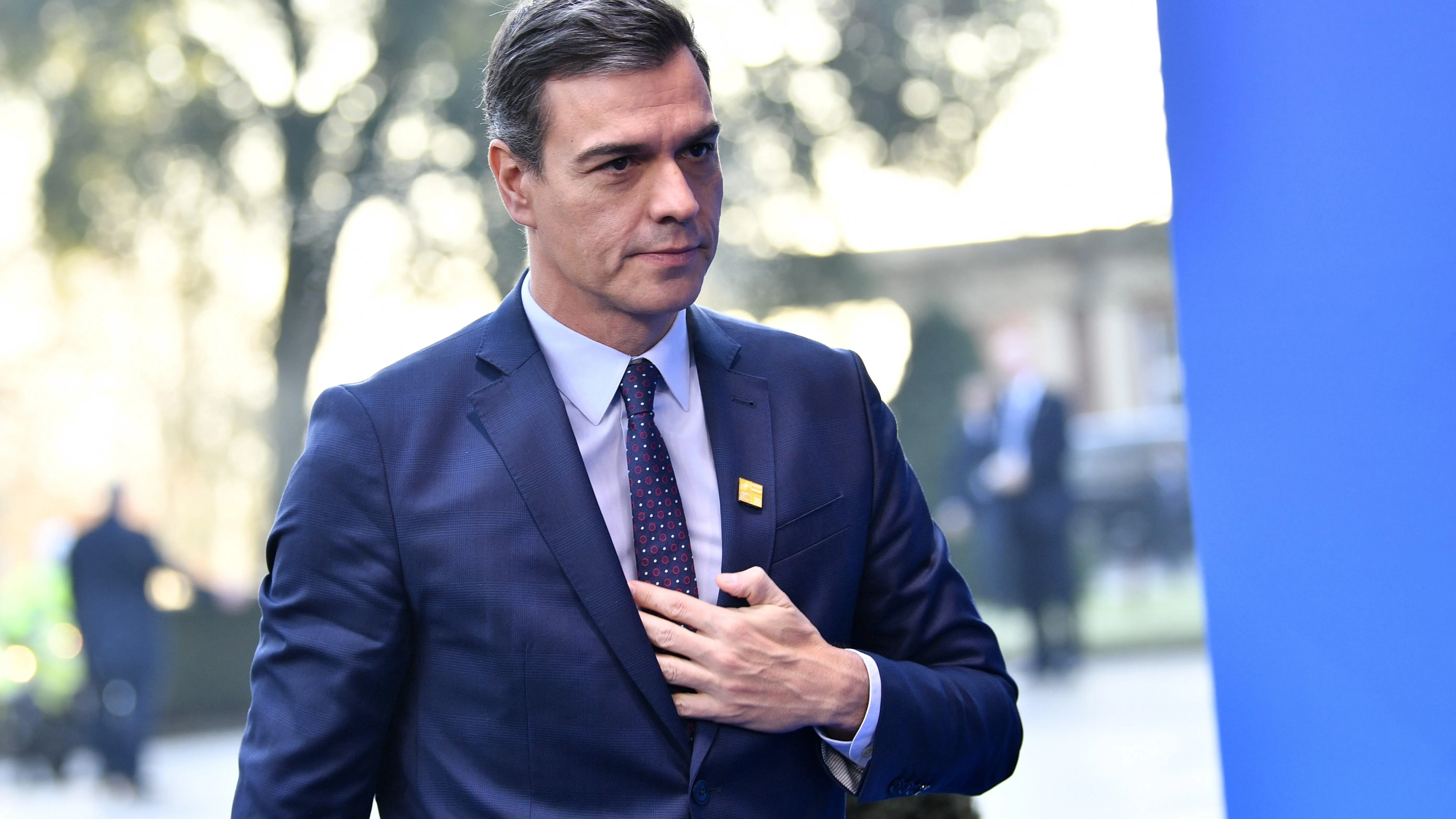 Pedro Sánchez, Pedro Sánchez, a su llegada a la cumbre de la OTAN